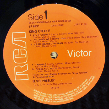 Elvis Presley : King Creole (LP, Album, RE, Ele)