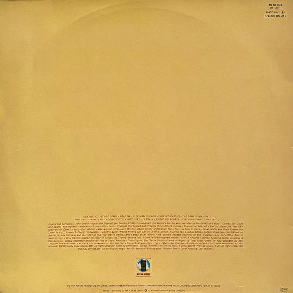 Joni Mitchell : Court And Spark (LP, Album, RE)