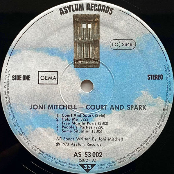 Joni Mitchell : Court And Spark (LP, Album, RE)