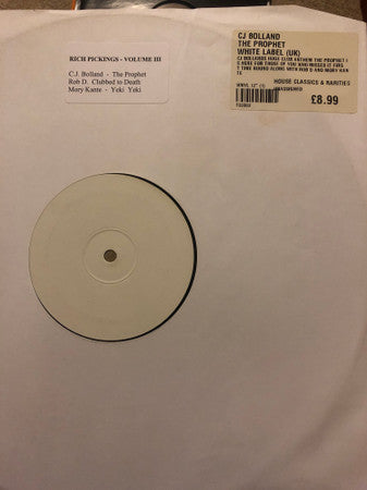 Various : Rich Pickings - Volume III (12", Comp, Unofficial, W/Lbl)
