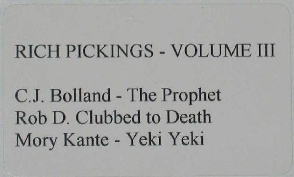 Various : Rich Pickings - Volume III (12", Comp, Unofficial, W/Lbl)