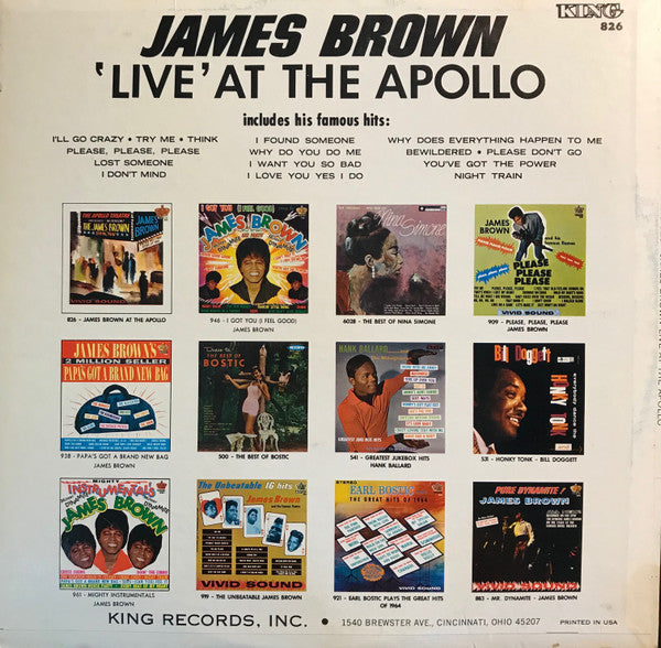 James Brown : The James Brown Show ('Live' At The Apollo) (LP, Album, RE)