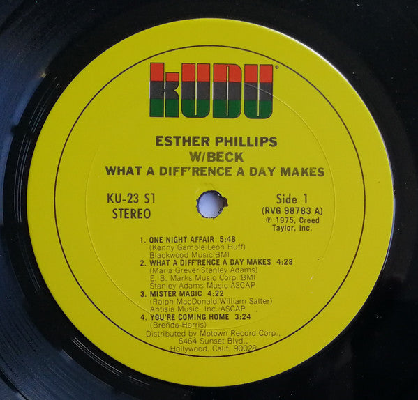 Esther Phillips W/ Beck* : What A Diff'rence A Day Makes (LP, Album)
