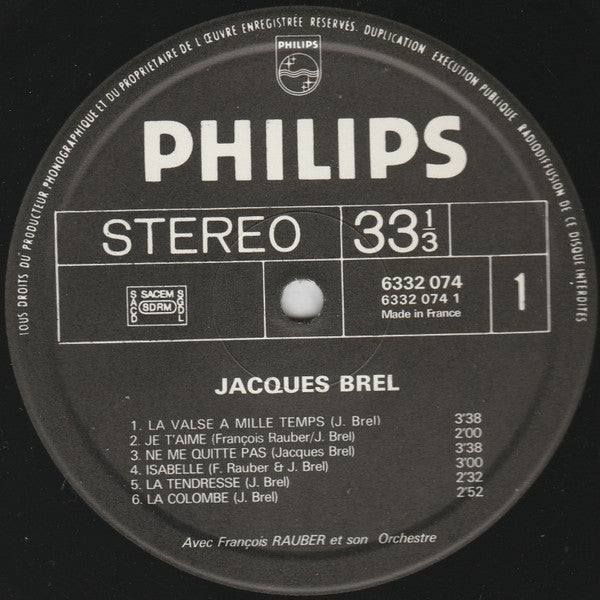 Jacques Brel : N° 4  (LP, Comp, RE)