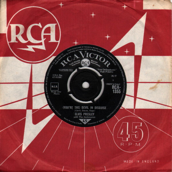 Elvis Presley With The Jordanaires : (You're The) Devil In Disguise (7", Single)