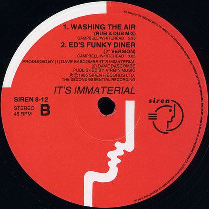 It's Immaterial : Ed's Funky Diner (12")