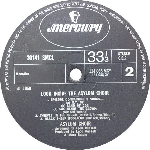 Asylum Choir : Look Inside The Asylum Choir (LP, Album)
