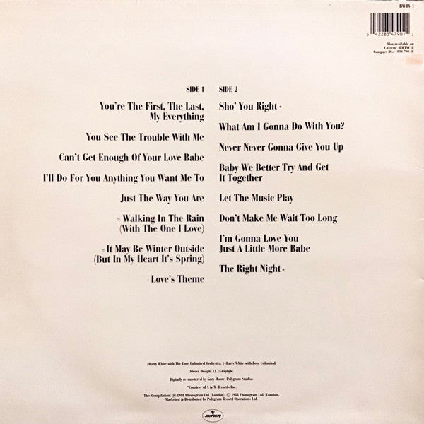 Barry White : The Collection (LP, Comp, RM)
