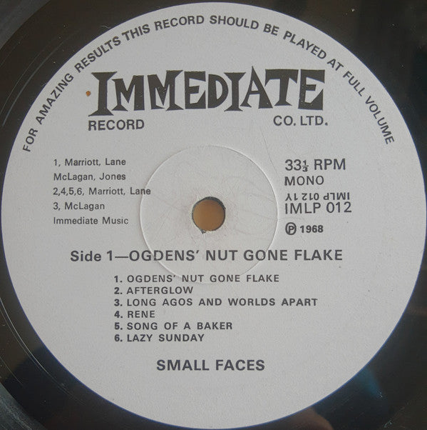 Small Faces : Ogdens' Nut Gone Flake (LP, Album, Mono, Cir)