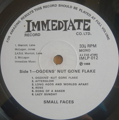 Small Faces : Ogdens' Nut Gone Flake (LP, Album, Mono, Cir)