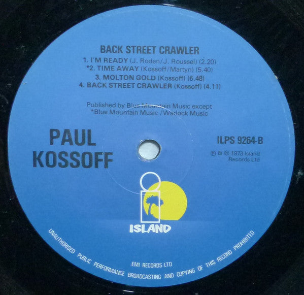 Kossoff* : Back Street Crawler (LP, Album, RE)