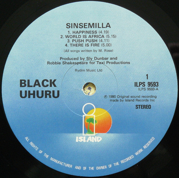 Black Uhuru : Sinsemilla (LP, Album, RE, Blu)