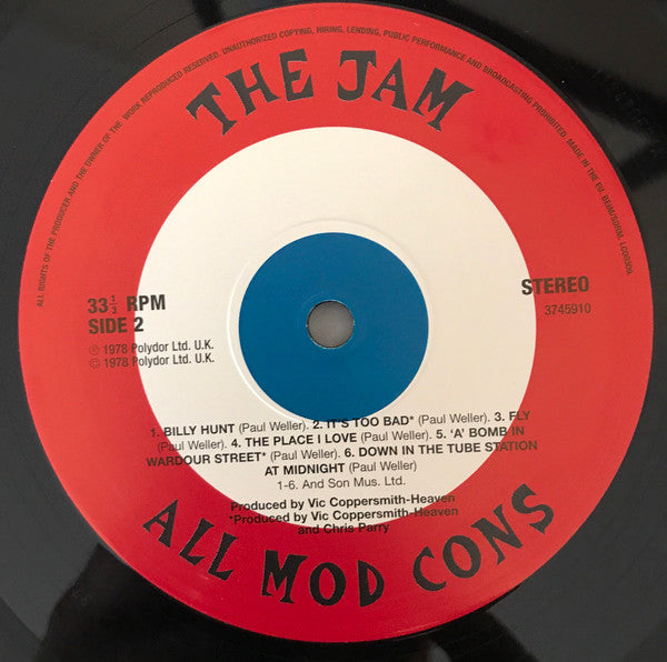 The Jam : All Mod Cons (LP, Album, RE, 180)