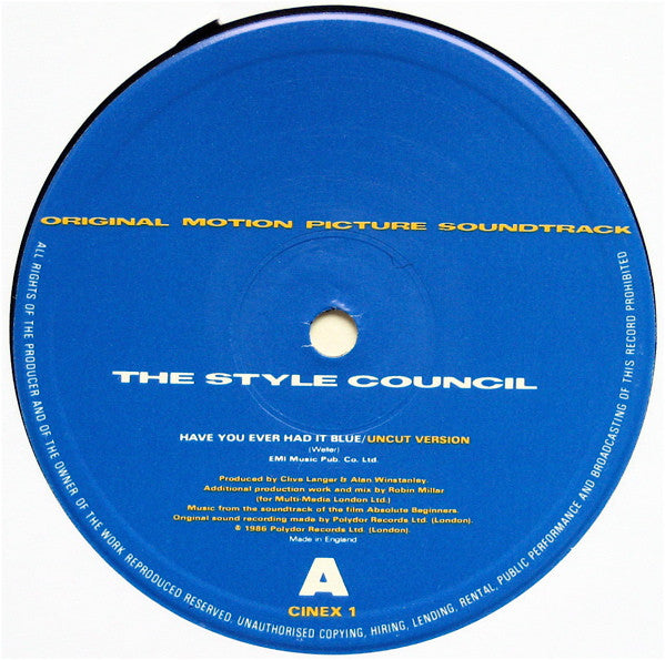 The Style Council : Have You Ever Had It Blue (12", Single)