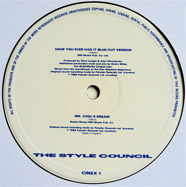 The Style Council : Have You Ever Had It Blue (12", Single)