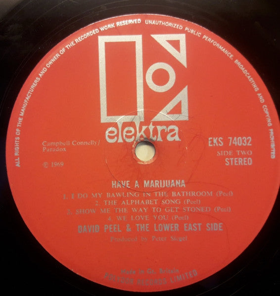 David Peel & The Lower East Side : Have A Marijuana (LP, Album)