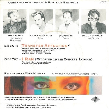 A Flock Of Seagulls : Transfer Affection (7", Single)