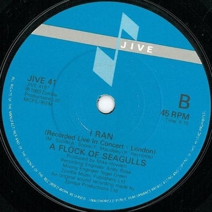 A Flock Of Seagulls : Transfer Affection (7", Single)