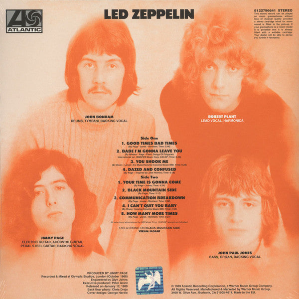 Led Zeppelin : Led Zeppelin (LP, Album, RE, RM, 180)