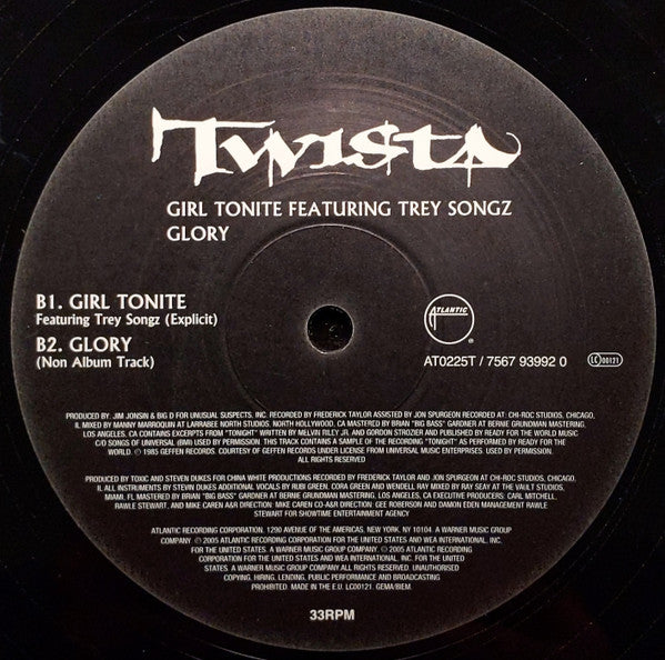 Twista : Girl Tonite / Glory (12")