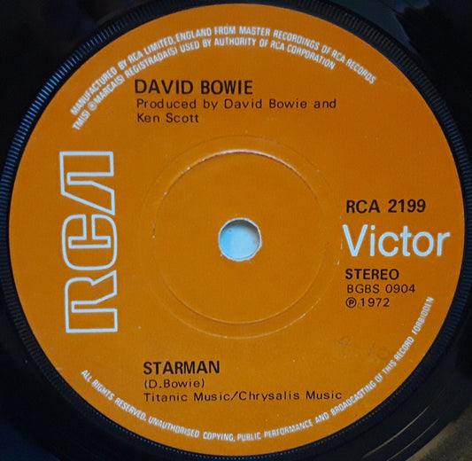 David Bowie : Starman  (7", Single, Sol)