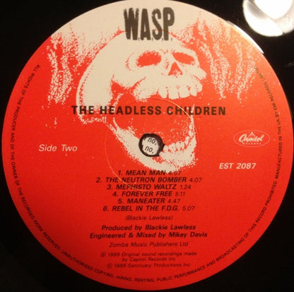 W.A.S.P. : The Headless Children (LP, Album)