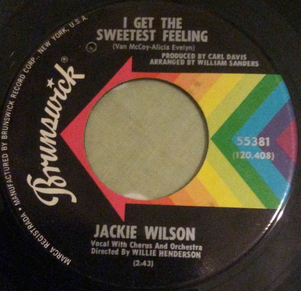 Jackie Wilson : I Get The Sweetest Feeling / Nothing But Blue Skies (7", Single)