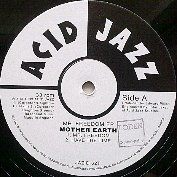 Mother Earth : Mr. Freedom (12", EP)