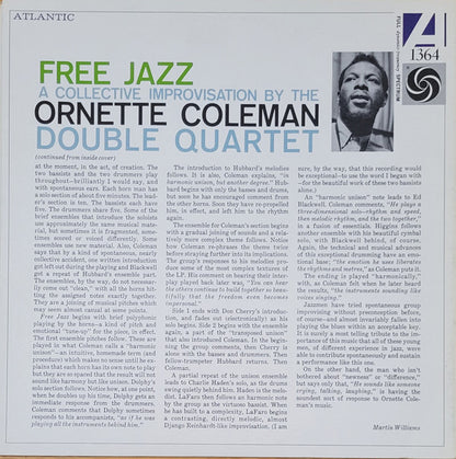 The Ornette Coleman Double Quartet : Free Jazz - A Collective Improvisation By (LP, Album, RE, Gat)