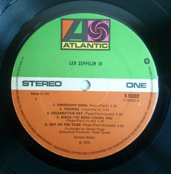 Led Zeppelin : Led Zeppelin III (LP, Album, RE, Gat)