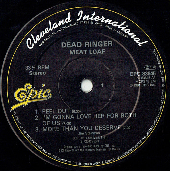 Meat Loaf : Dead Ringer (LP, Album)