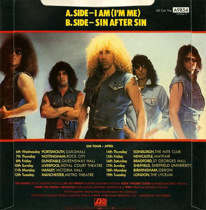 Twisted Sister : I Am (I'm Me) (7", Single, Sol)
