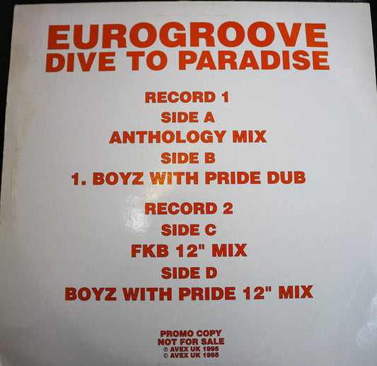 Eurogroove : Dive To Paradise (2x12", Promo)