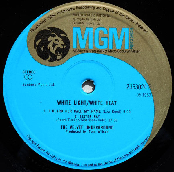 The Velvet Underground : White Light/White Heat (LP, Album, RE)