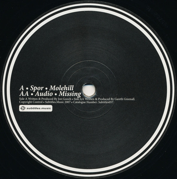 Spor / Audio : Molehill / Missing (12", RP)