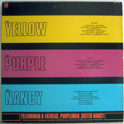 Yellowman & Fathead, Purpleman, Sister Nancy : The Yellow, The Purple, The Nancy (LP, Album)