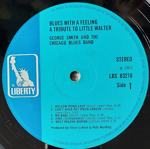 George Smith (4) & The Chicago Blues Band : Blues With A Feeling (A Tribute To Little Walter) (LP, Album)