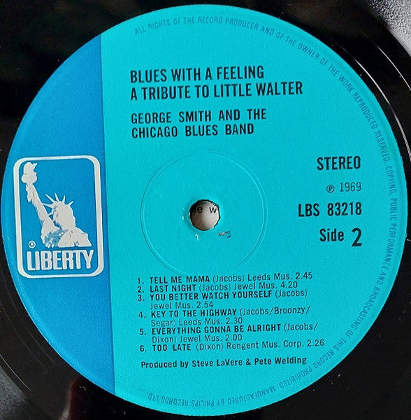 George Smith (4) & The Chicago Blues Band : Blues With A Feeling (A Tribute To Little Walter) (LP, Album)
