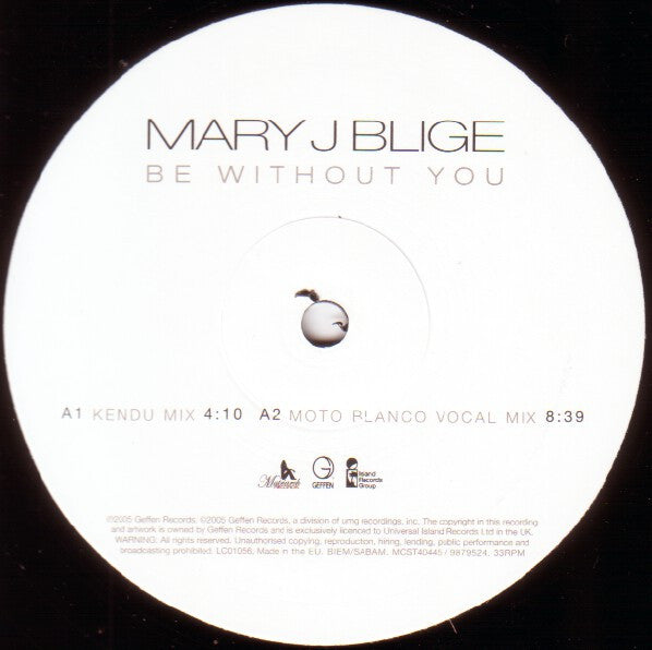 Mary J. Blige : Be Without You (12")