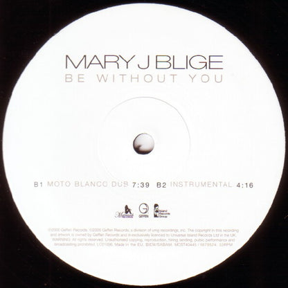 Mary J. Blige : Be Without You (12")