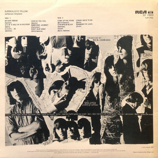 Jefferson Airplane : Surrealistic Pillow (LP, Album, RE)