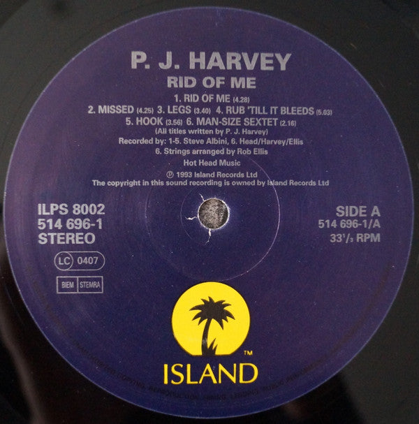 P J Harvey* : Rid Of Me (LP, Album)