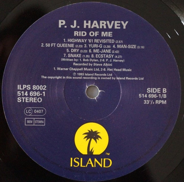 P J Harvey* : Rid Of Me (LP, Album)