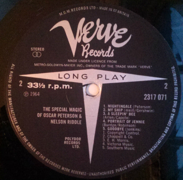 Oscar Peterson And Nelson Riddle : The Special Magic Of Oscar Peterson And Nelson Riddle (LP, Album, RE)