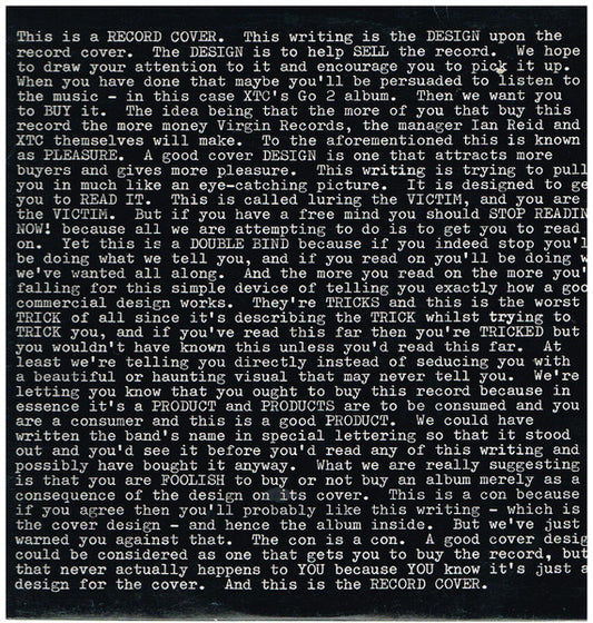 XTC : Go 2 (LP, Album, RP)