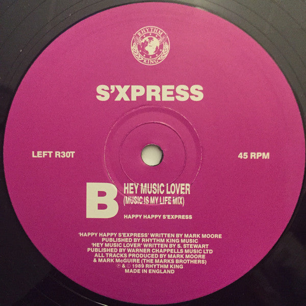 S'Xpress* : Hey Music Lover (Spatial Expansion Mix) (12", Ltd, 2/3)