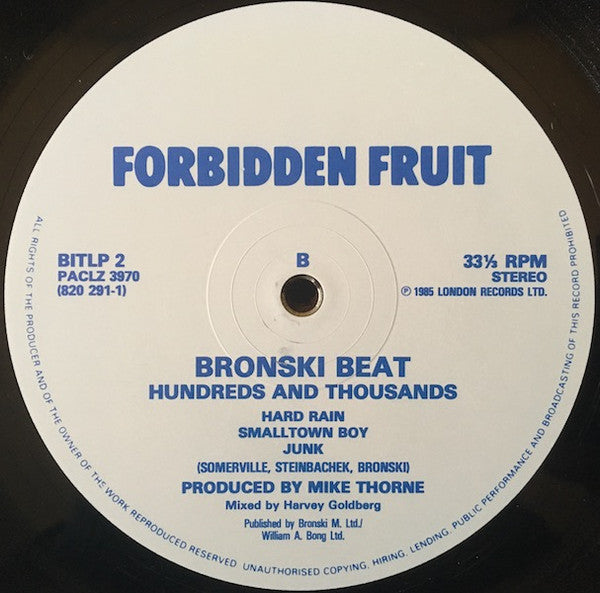 Bronski Beat : Hundreds & Thousands (LP, Album)