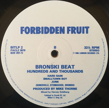 Bronski Beat : Hundreds & Thousands (LP, Album)