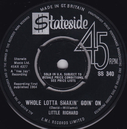 Little Richard : Whole Lotta Shakin' Goin' On (7", Single)