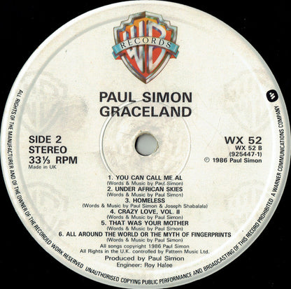 Paul Simon : Graceland (LP, Album)